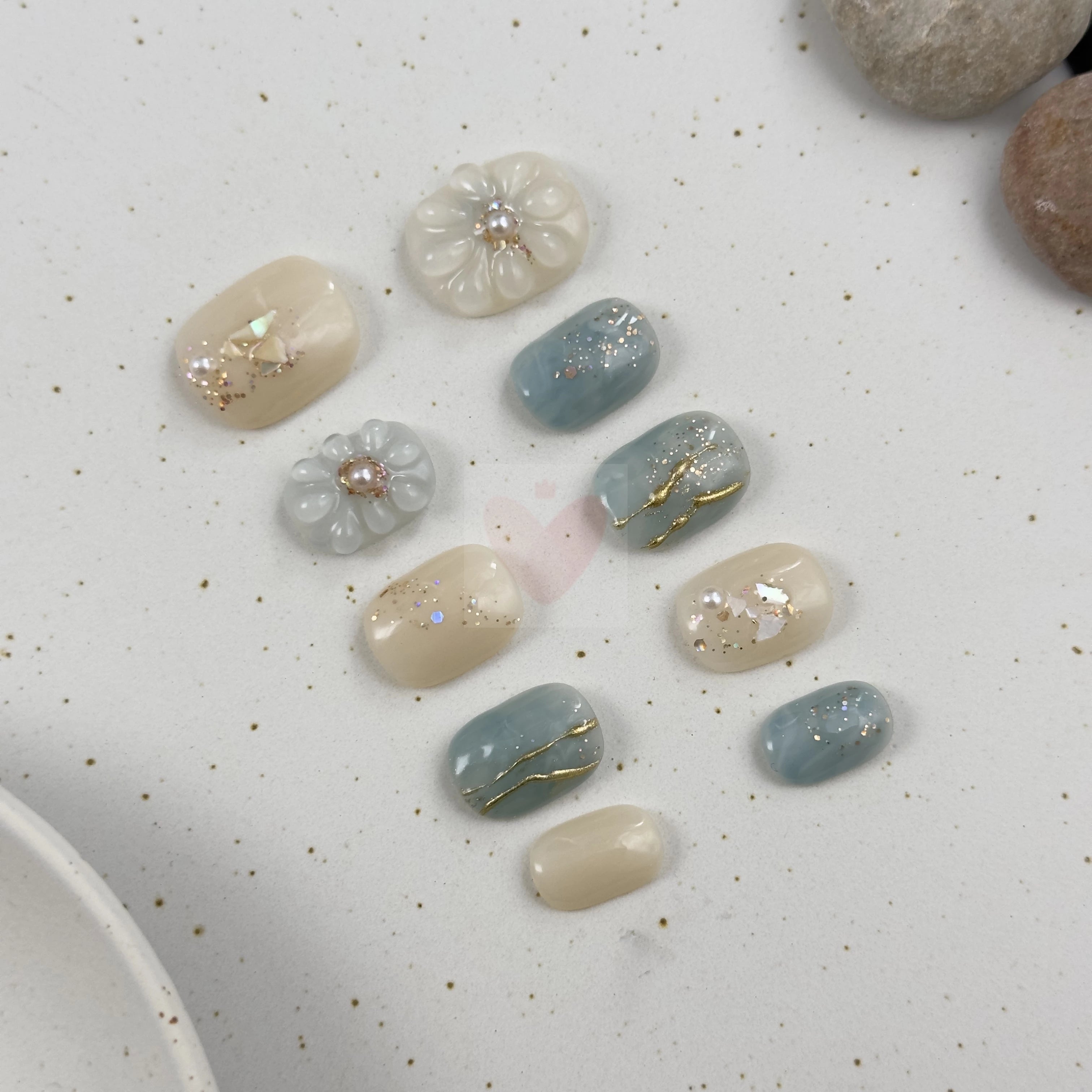 Golden Blooms - Dress For Nails - Press On Nails