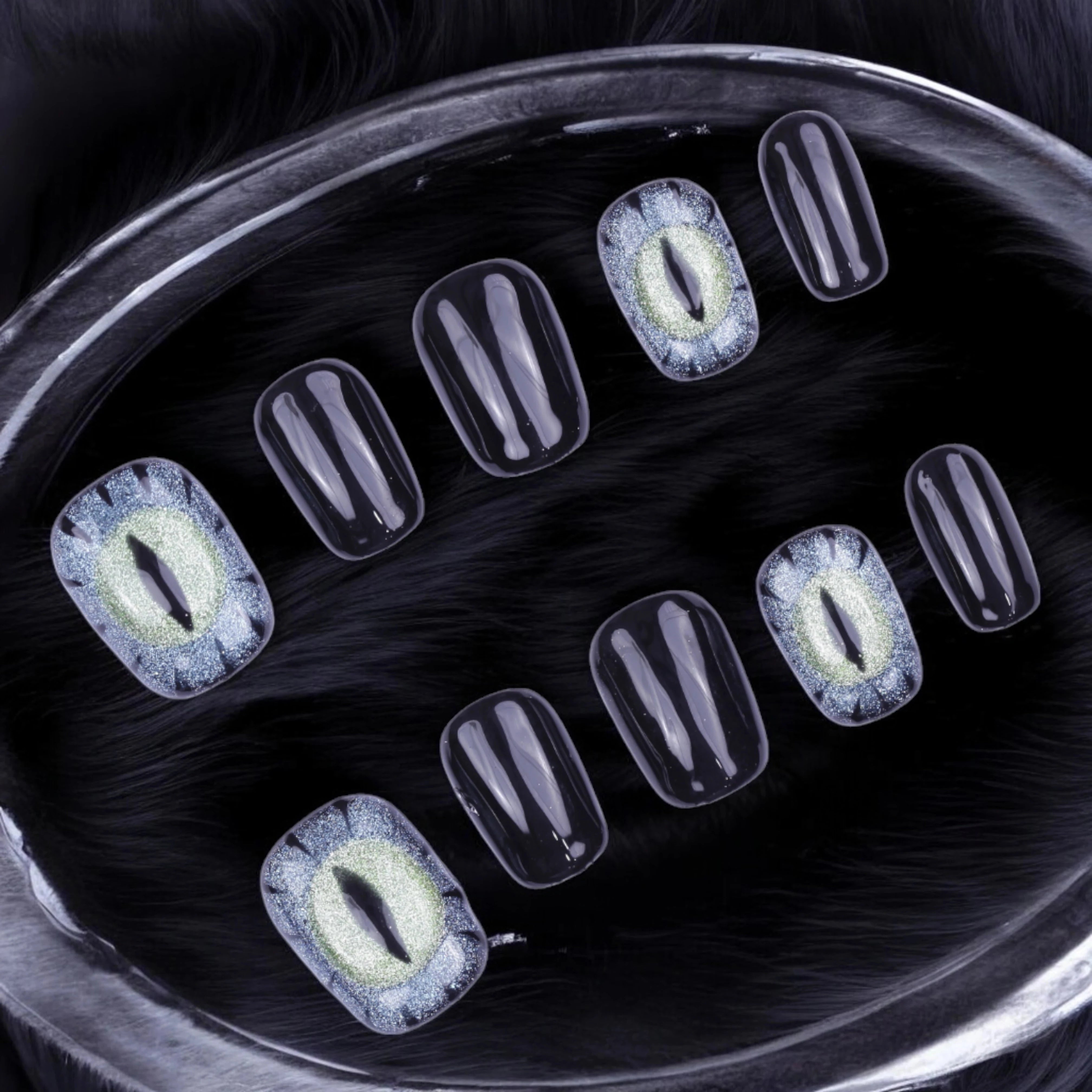 Mystic Feline Gaze - Dress For Nails - Press On Nails