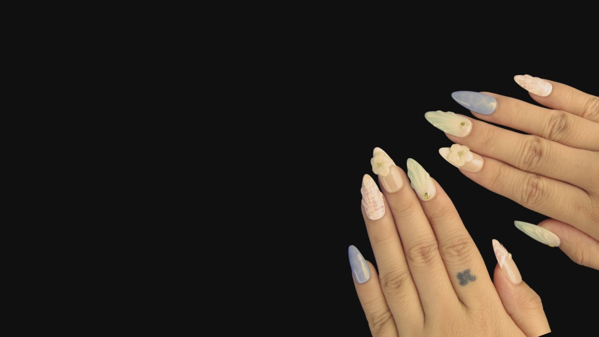 Load video: Reusable handmade press on nails video — showcasing premium nail sets from Dress for Nails Australia, mid year sale