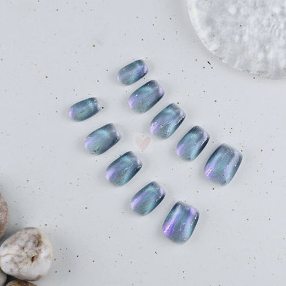 Azure Glimmer - Dress For Nails - Press On Nails