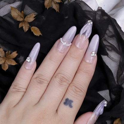 Lunar Elegance - Dress For Nails - Press On Nails