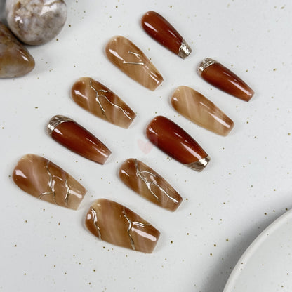 Marble Swirls - Dress For Nails - Press On Nails