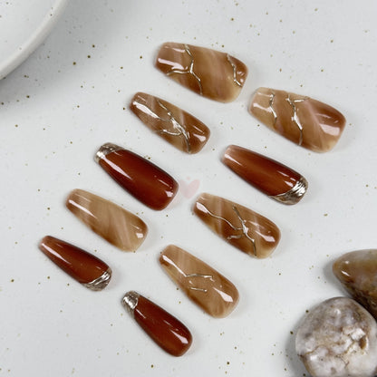 Marble Swirls - Dress For Nails - Press On Nails