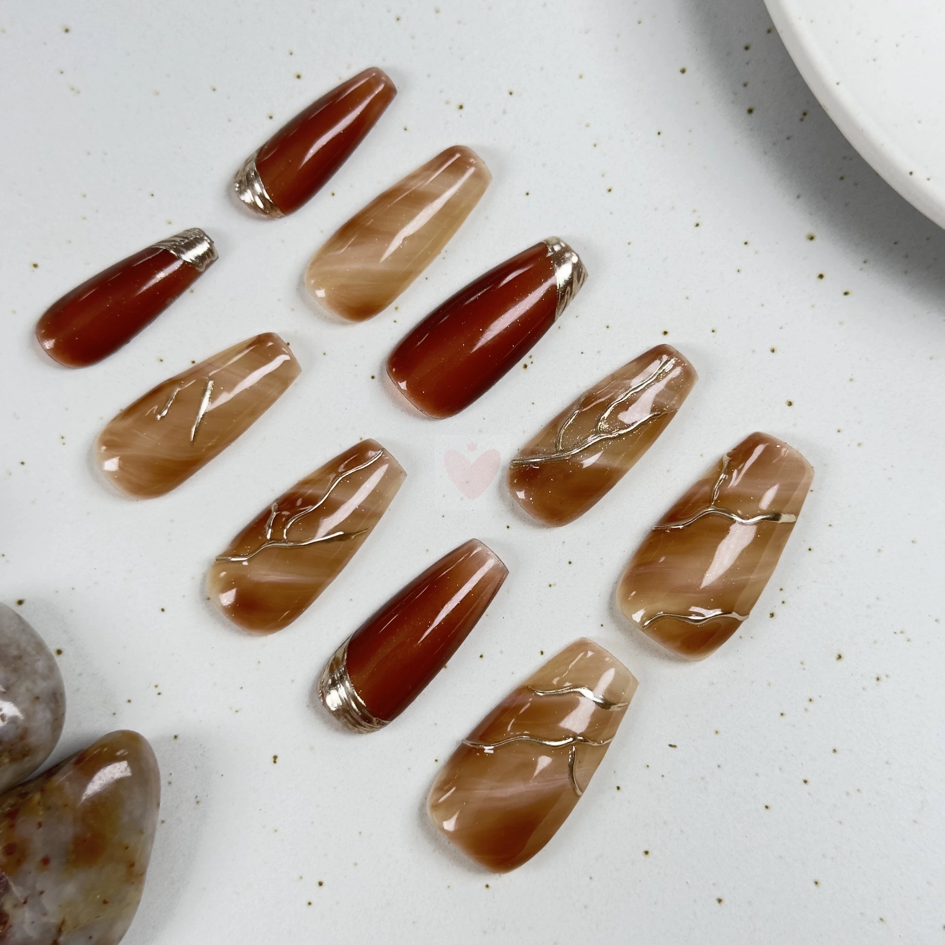 Marble Swirls - Dress For Nails - Press On Nails