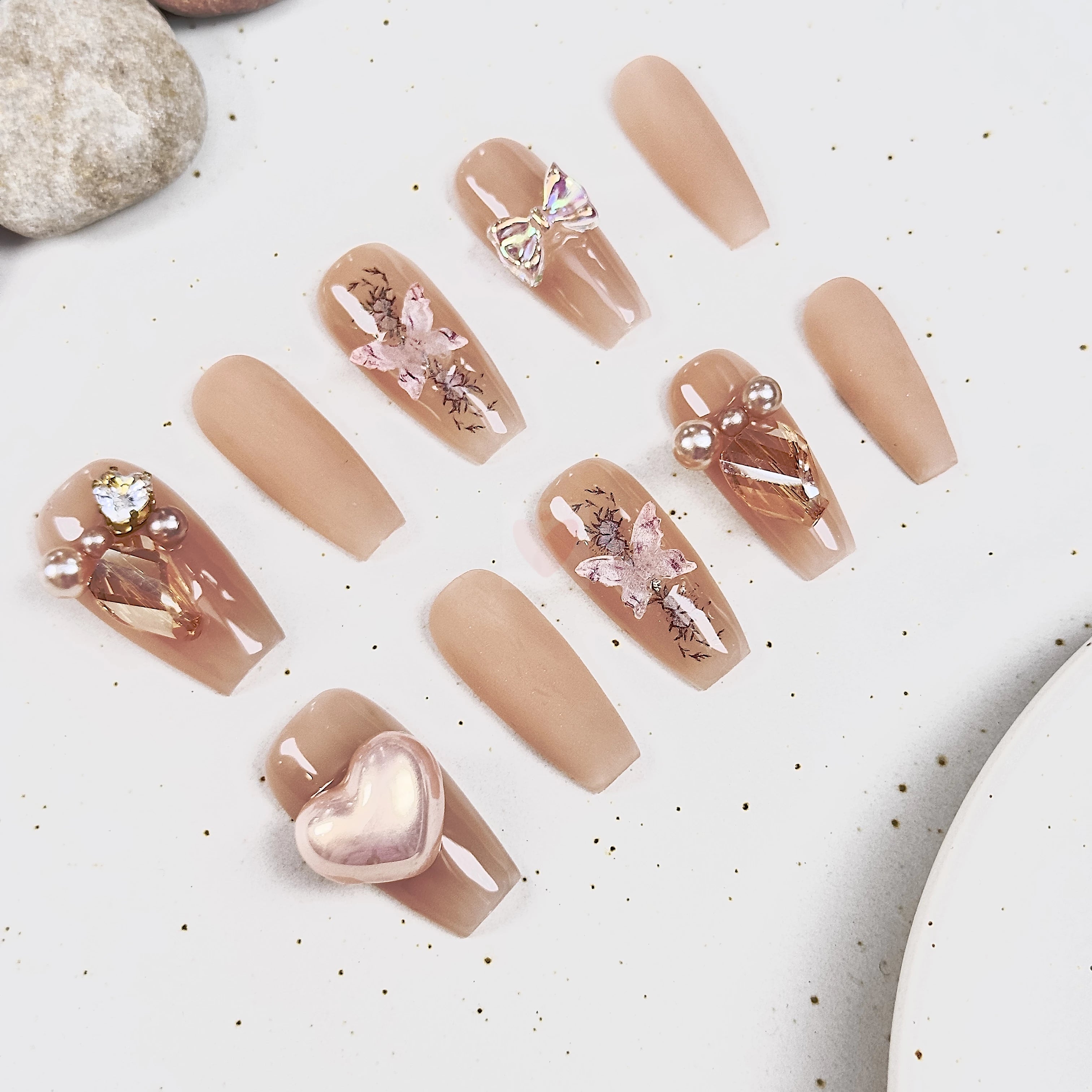 Blushing Whispers - Dress For Nails - Press On Nails