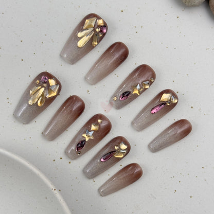 Cats Eye Elegance - Dress For Nails - Press On Nails