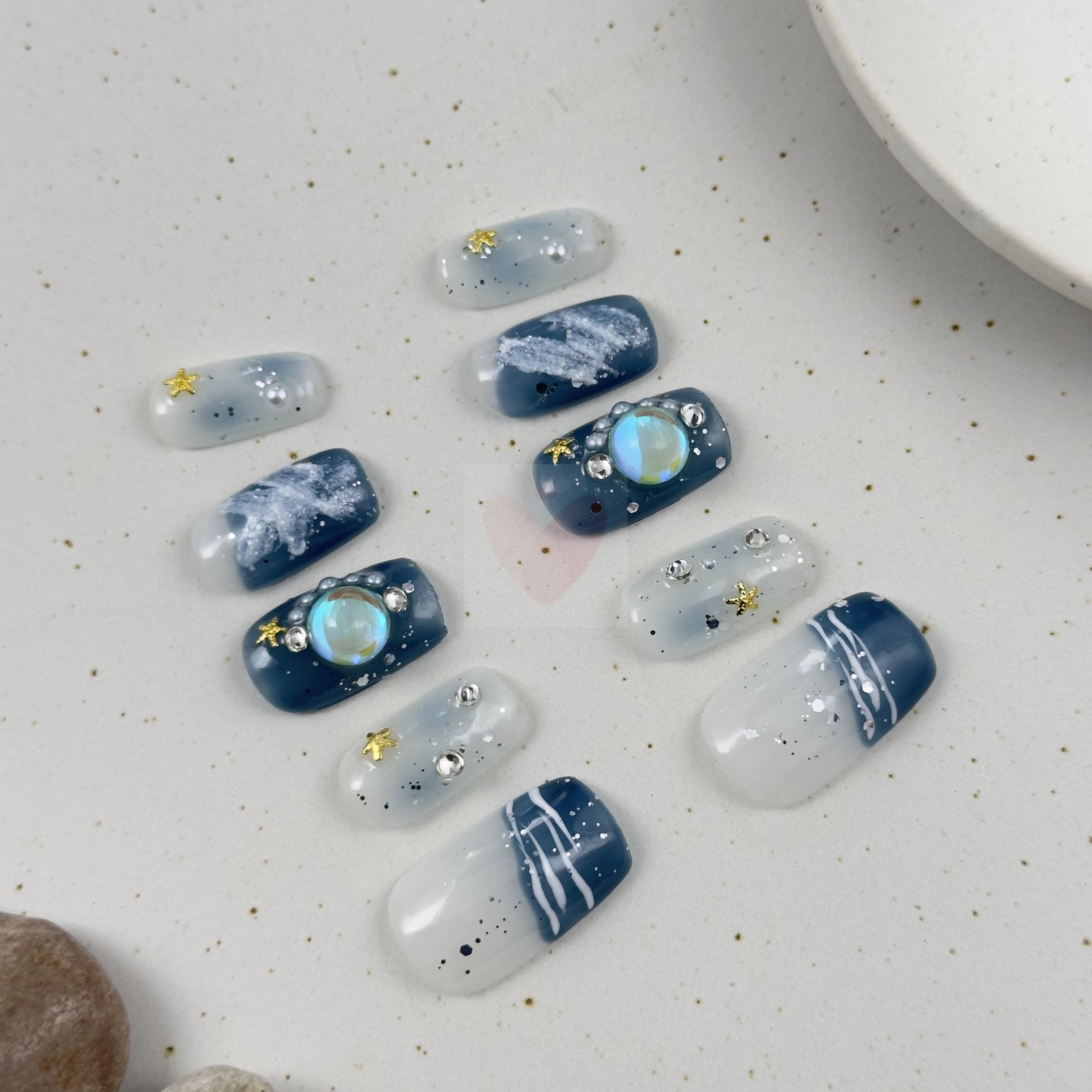 Seaside Serenity - Dress For Nails - Press On Nails