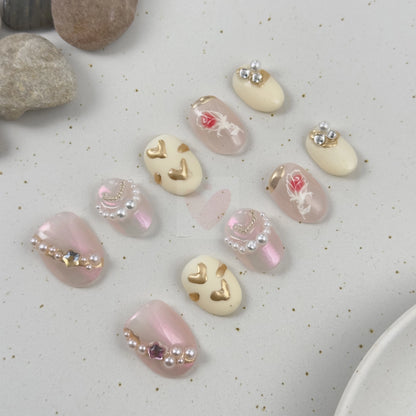 Pearl Elegance - Dress For Nails - Press On Nails