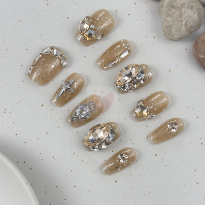 Radiant Pearl Elegance - Dress For Nails - Press On Nails