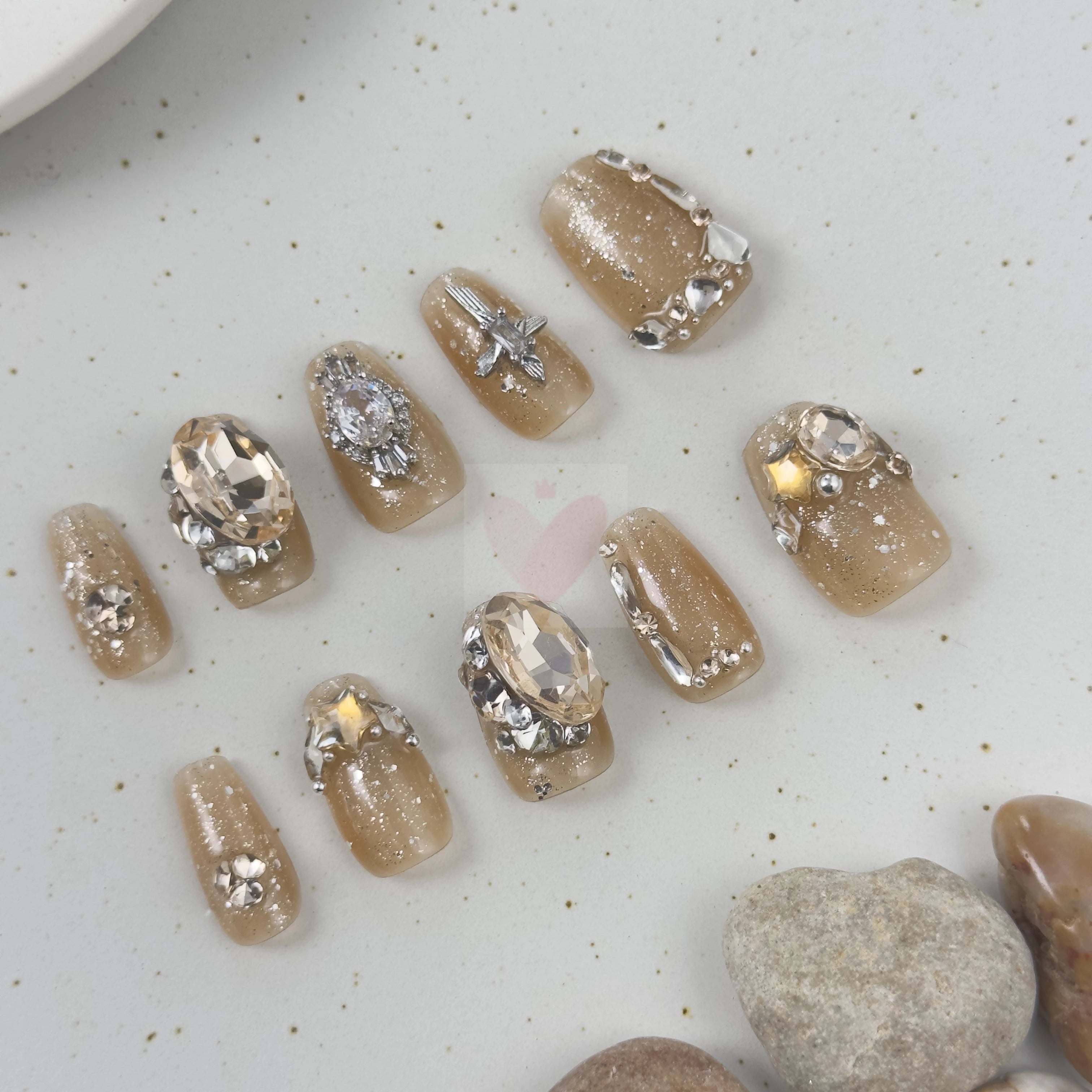 Radiant Pearl Elegance - Dress For Nails - Press On Nails