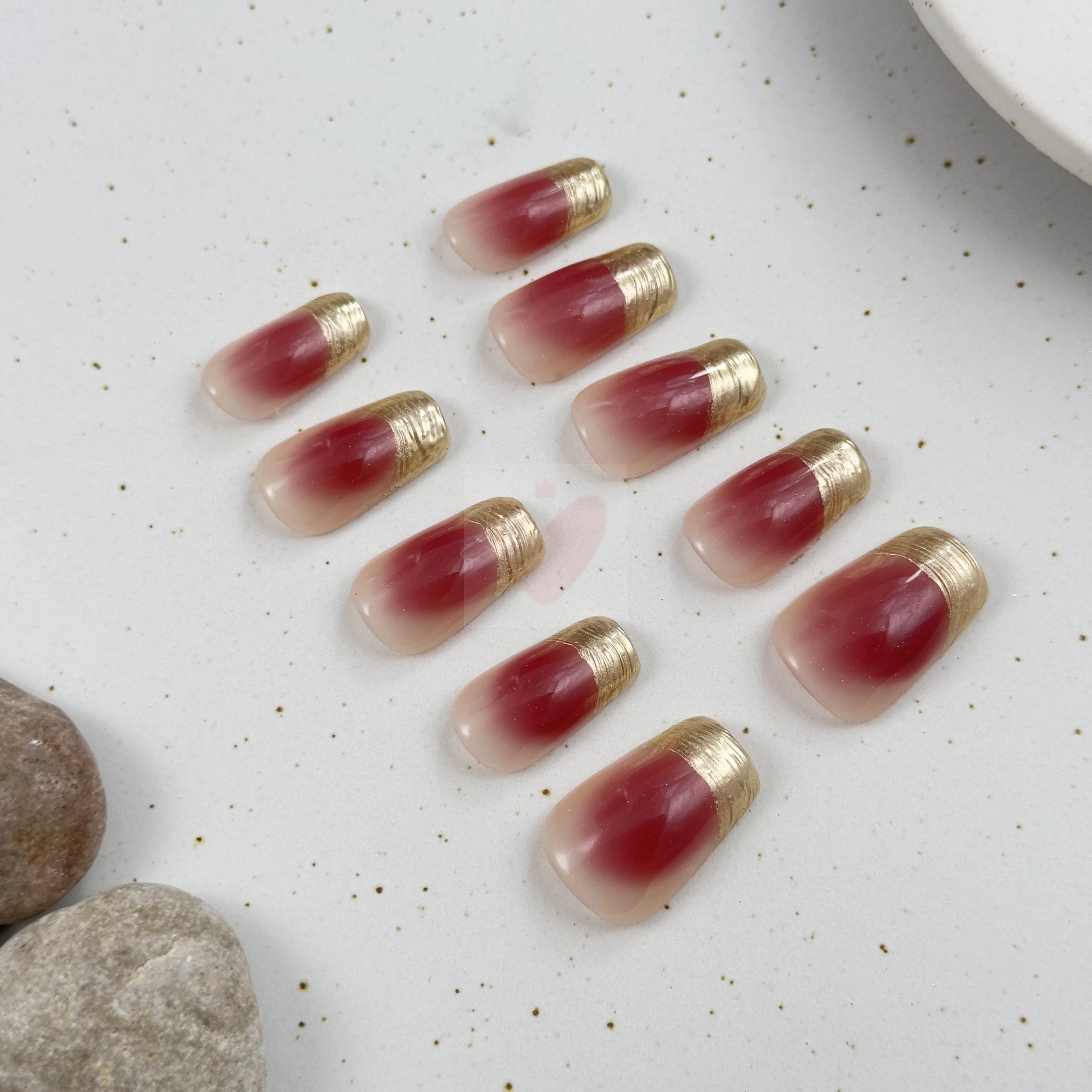 Rose Petal Elegance - Dress For Nails - Press On Nails