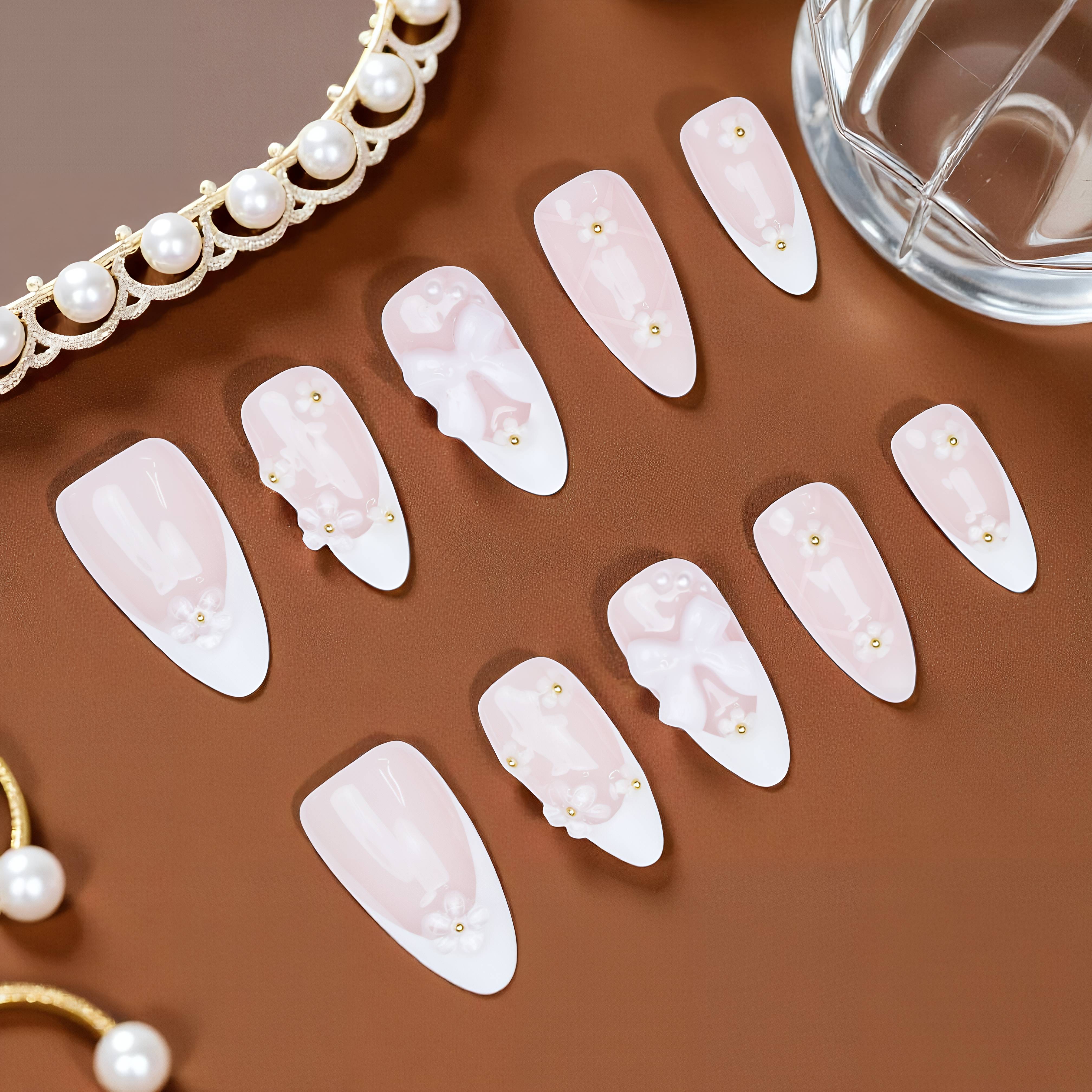 Blush Skies Press On Nails