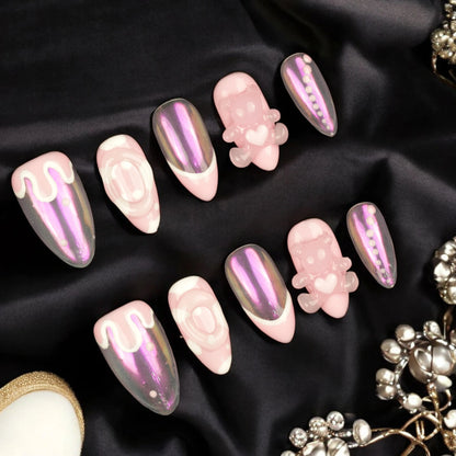 Blush Bear Whimsy - Dress For Nails - Press On Nails
