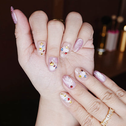 Frosted Garland Press On Nails