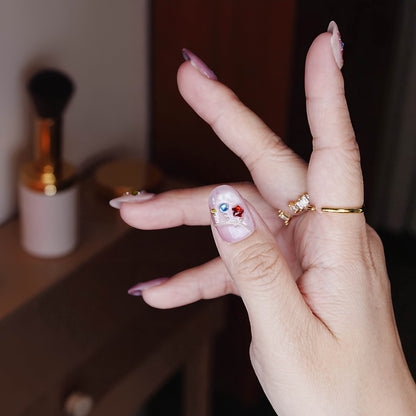 Frosted Garland Press On Nails