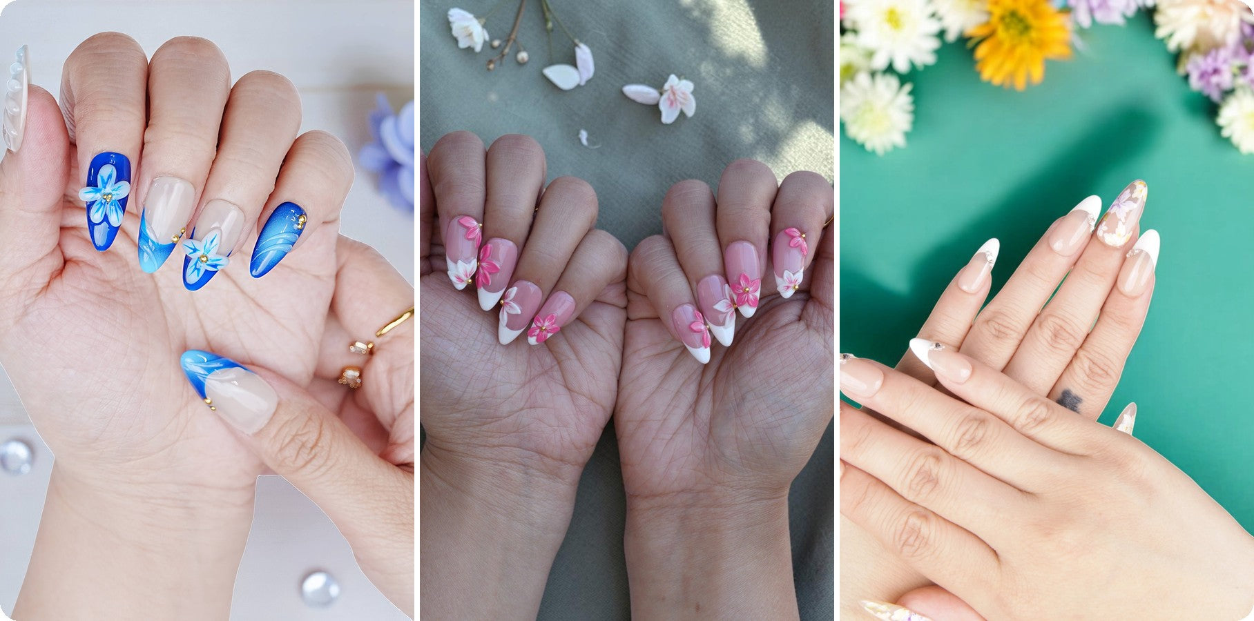 Shop the look floral press on nails